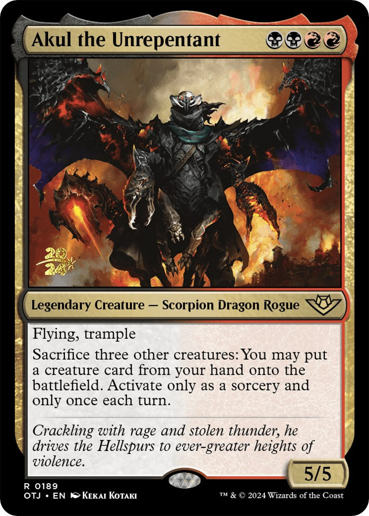 Akul the Unrepentant [Outlaws of Thunder Junction Prerelease Promos] | Odin's Place