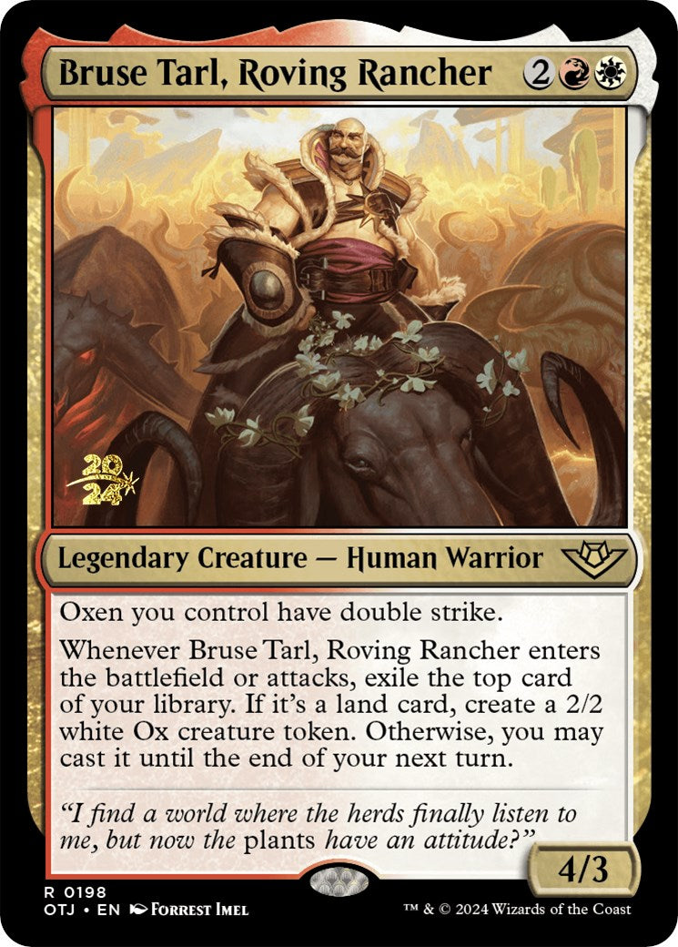 Bruse Tarl, Roving Rancher [Outlaws of Thunder Junction Prerelease Promos] | Odin's Place