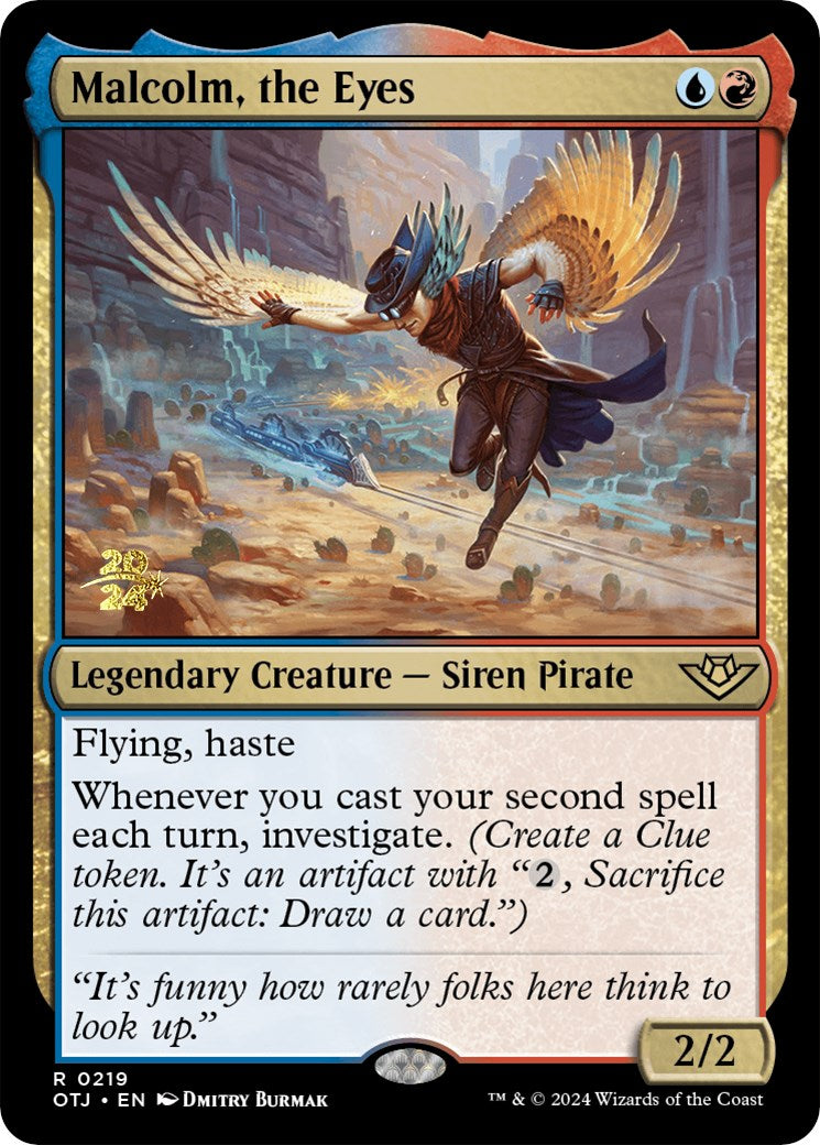 Malcolm, the Eyes [Outlaws of Thunder Junction Prerelease Promos] | Odin's Place