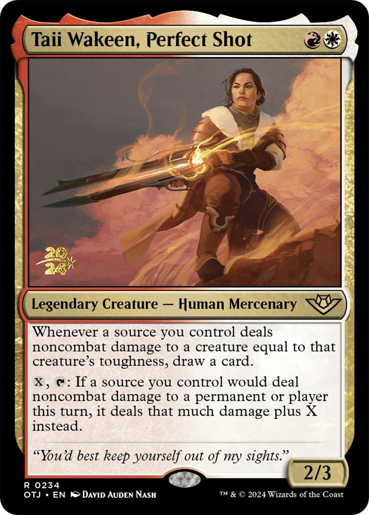 Taii Wakeen, Perfect Shot [Outlaws of Thunder Junction Prerelease Promos] | Odin's Place
