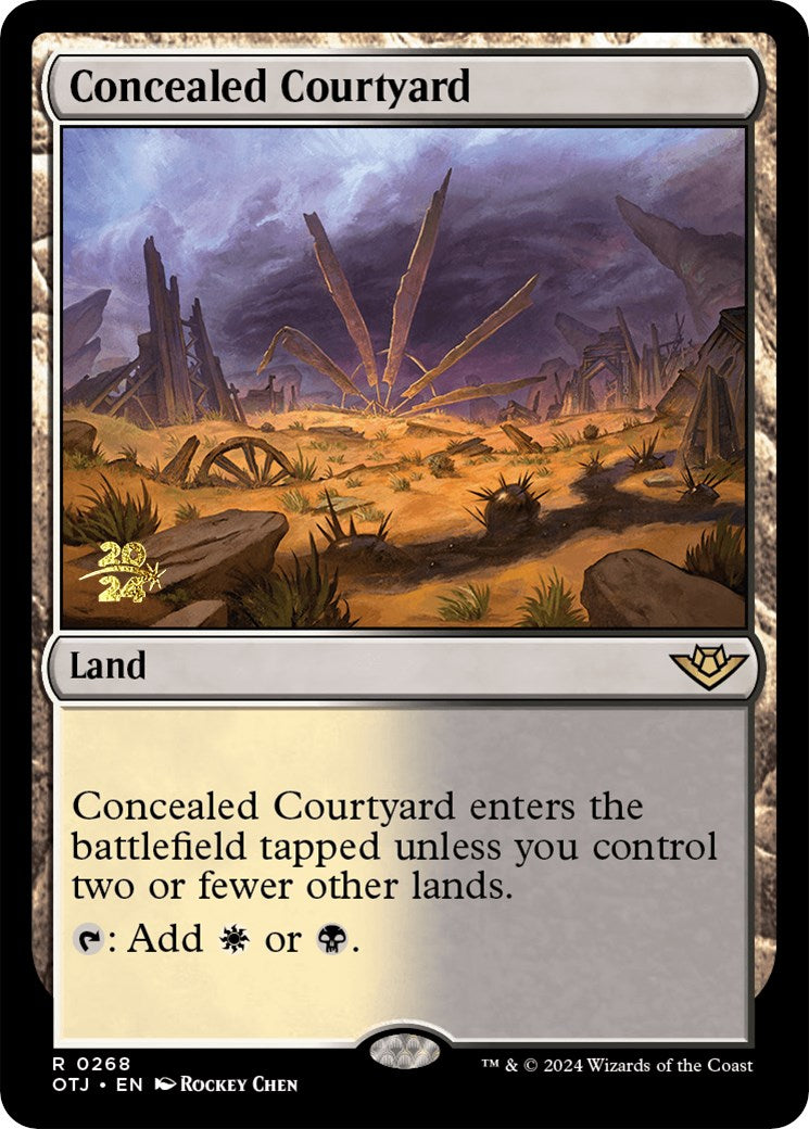 Concealed Courtyard (OTJ) [Outlaws of Thunder Junction Prerelease Promos] | Odin's Place