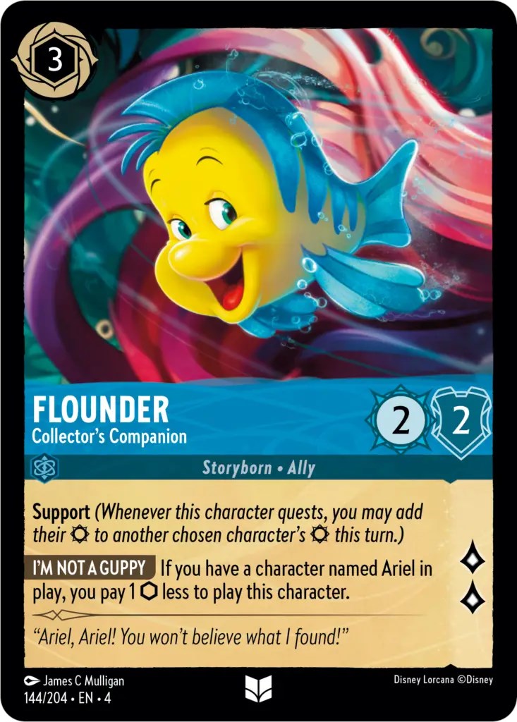 Flounder - Collector's Companion (144/204) [Ursula's Return] | Odin's Place