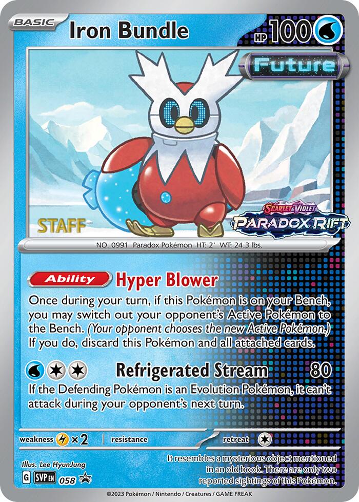 Iron Bundle (058) (Staff Prerelease Promo) [Scarlet & Violet: Black Star Promos] | Odin's Place