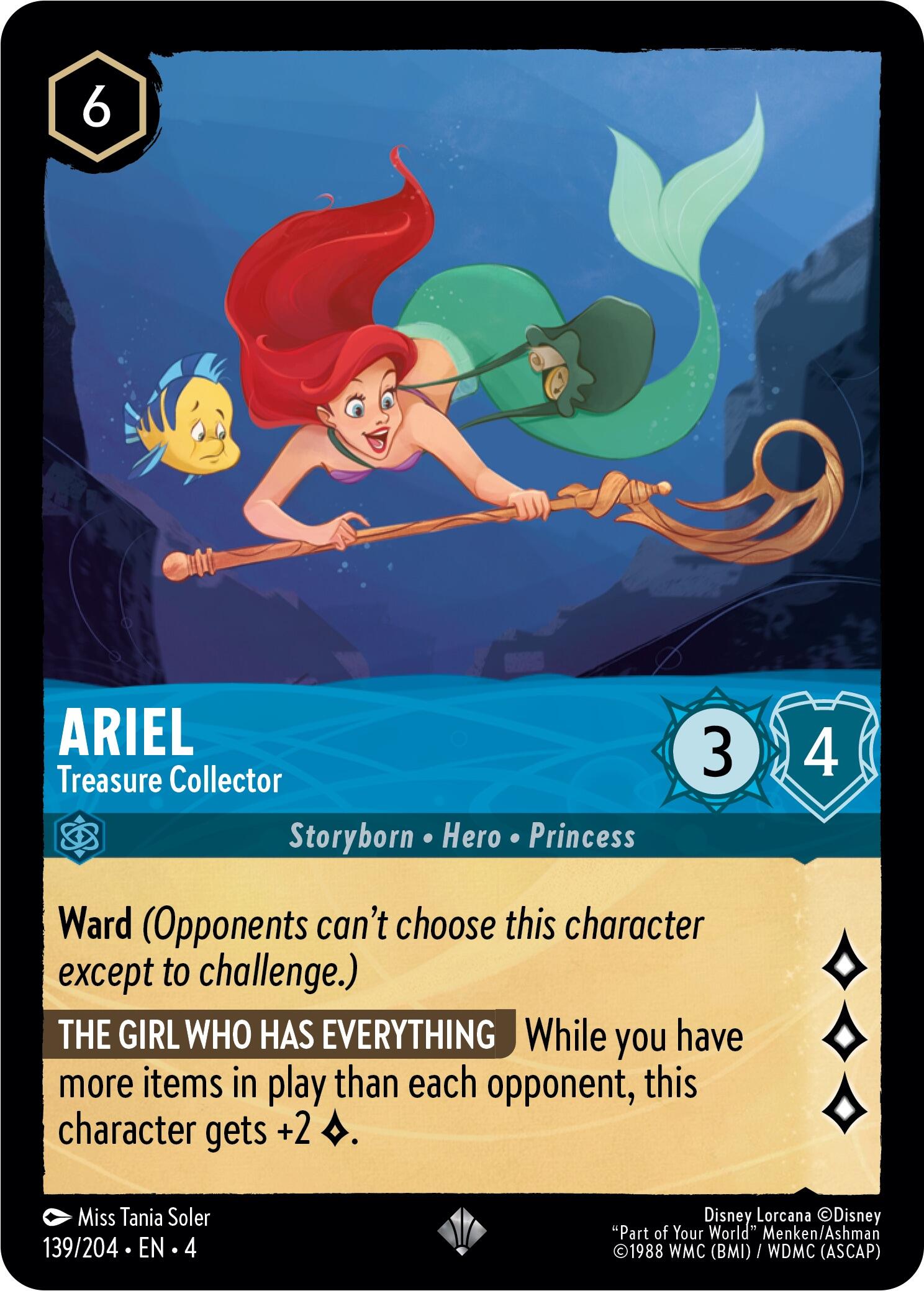 Ariel - Treasure Collector (139/204) [Ursula's Return] | Odin's Place