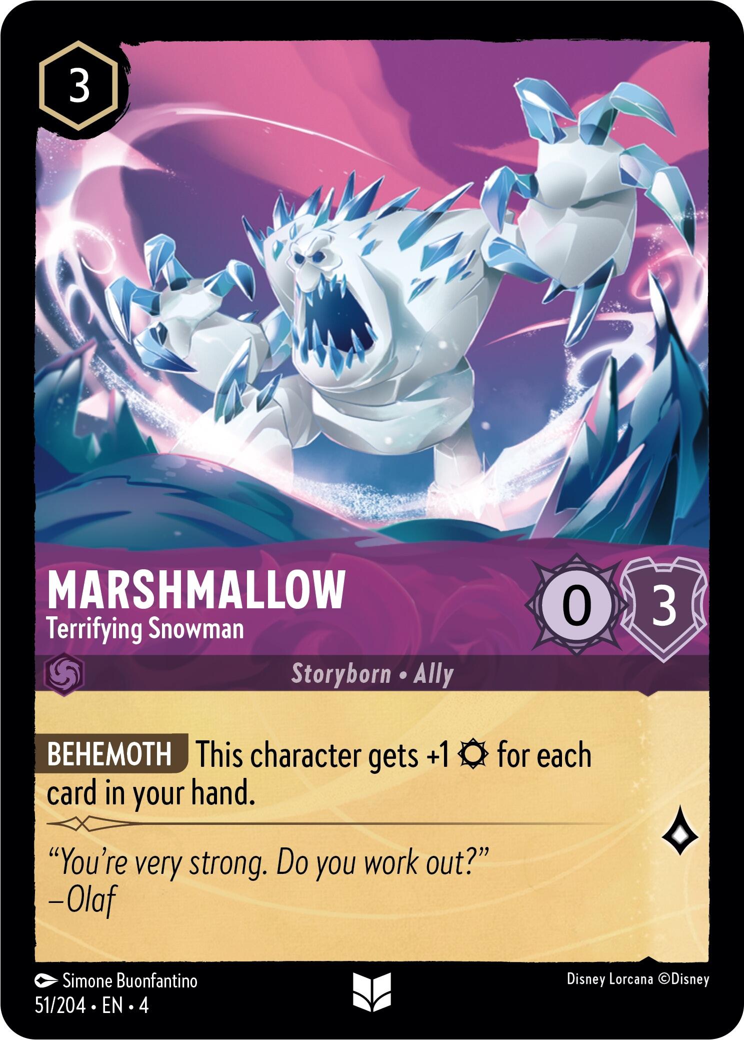 Marshmallow - Terrifying Snowman (51/204) [Ursula's Return] | Odin's Place