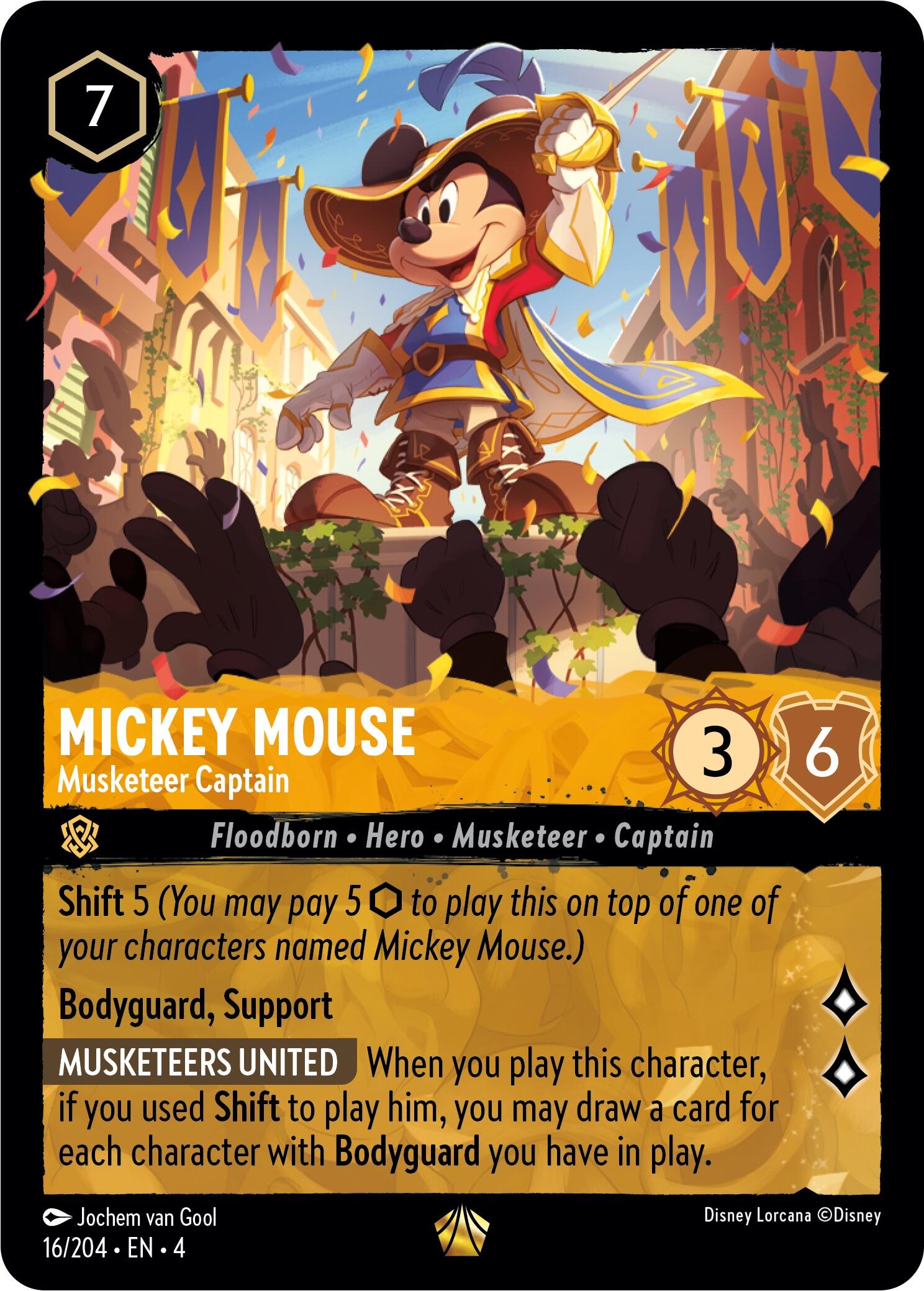 Mickey Mouse - Musketeer Captain (16/204) [Ursula's Return] | Odin's Place