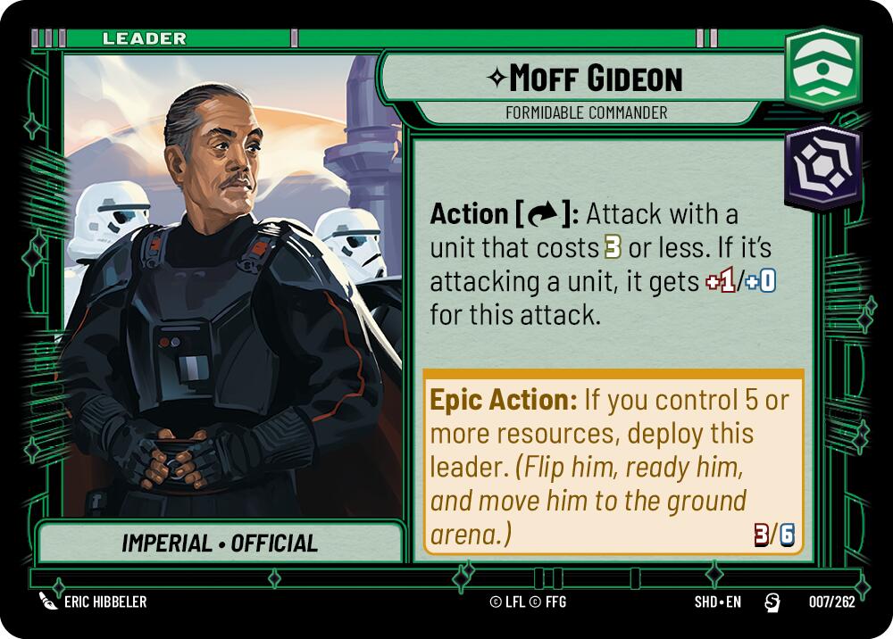 Moff Gideon - Formidable Commander (007/262) (007/262) [Shadows of the Galaxy] | Odin's Place