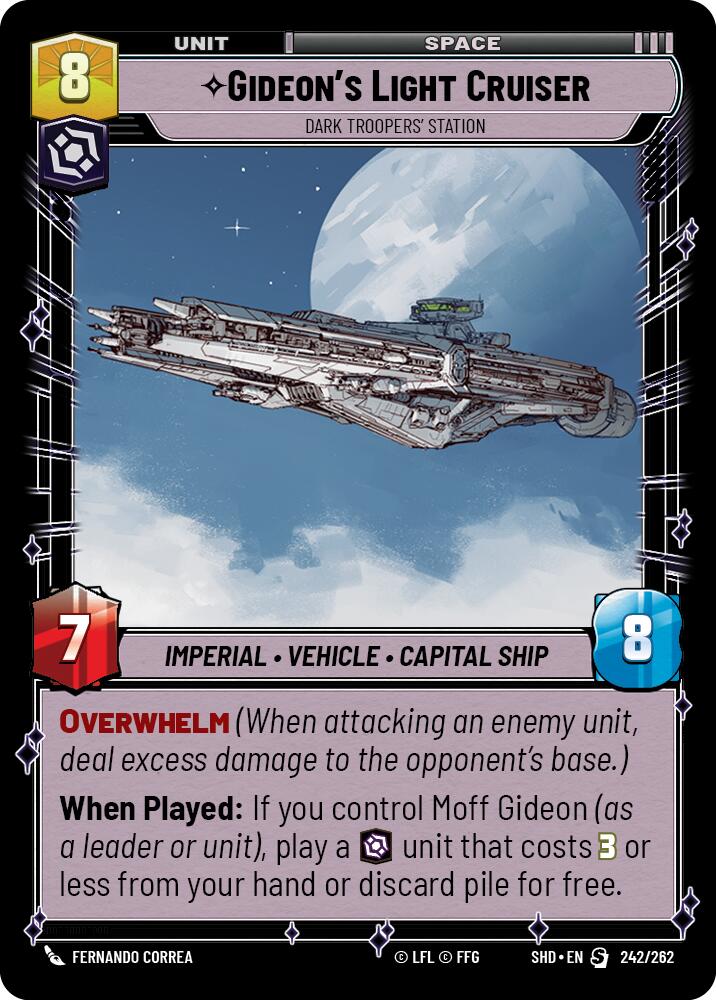 Gideon's Light Cruiser - Dark Troopers' Station (242/262) (242/262) [Shadows of the Galaxy] | Odin's Place