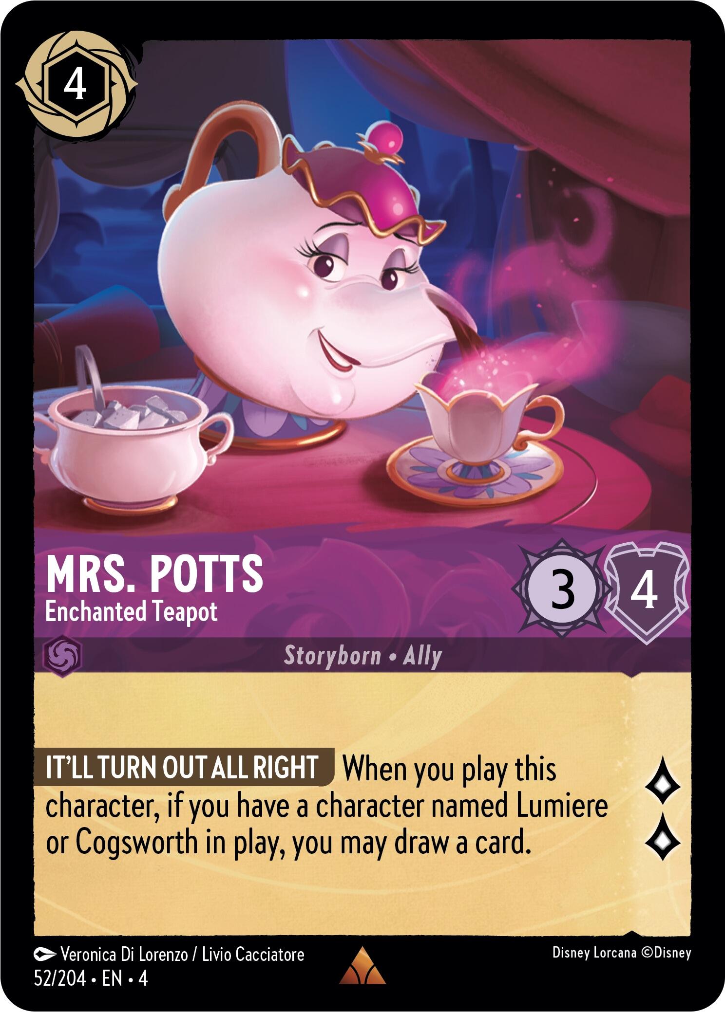 Mrs. Potts - Enchanted Teapot (52/204) [Ursula's Return] | Odin's Place