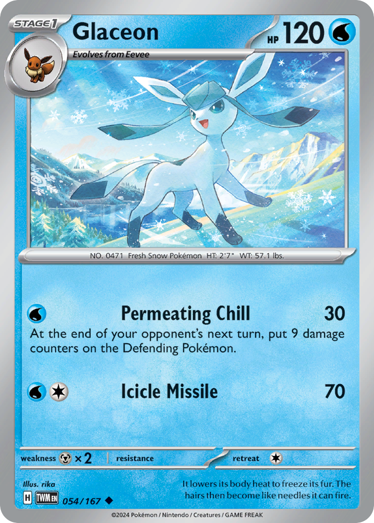 Glaceon (054/167) [Scarlet & Violet: Twilight Masquerade] | Odin's Place