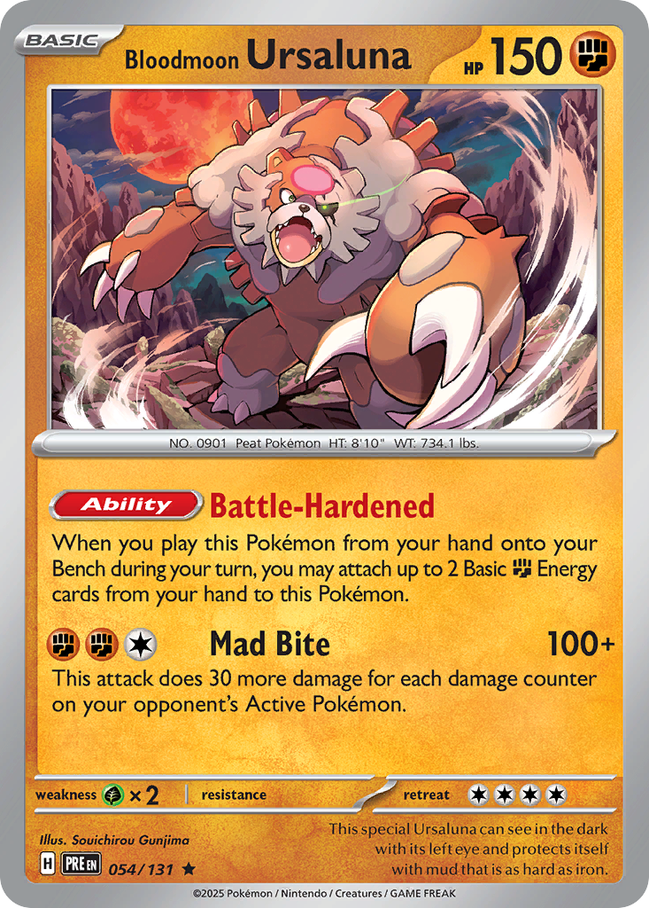 Bloodmoon Ursaluna (054/131) (Master Ball Pattern) [Scarlet & Violet: Prismatic Evolutions] | Odin's Place