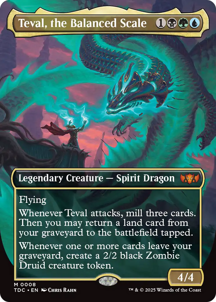 Teval, the Balanced Scale (Borderless) [Tarkir: Dragonstorm Commander] | Odin's Place