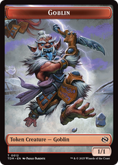 Goblin // Warrior Double-Sided Token [Tarkir: Dragonstorm Tokens] | Odin's Place