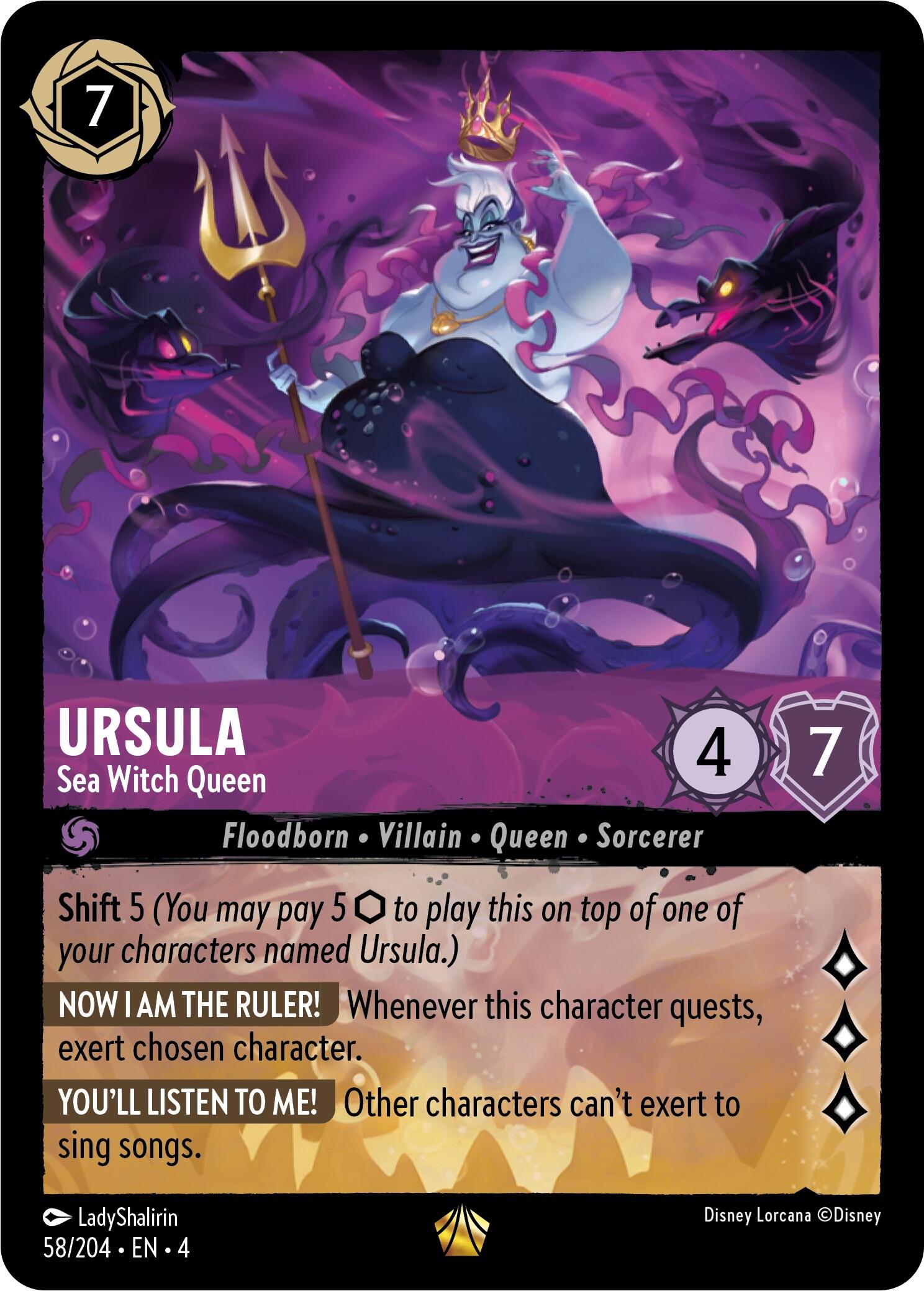 Ursula - Sea Witch Queen (58/204) [Ursula's Return] | Odin's Place
