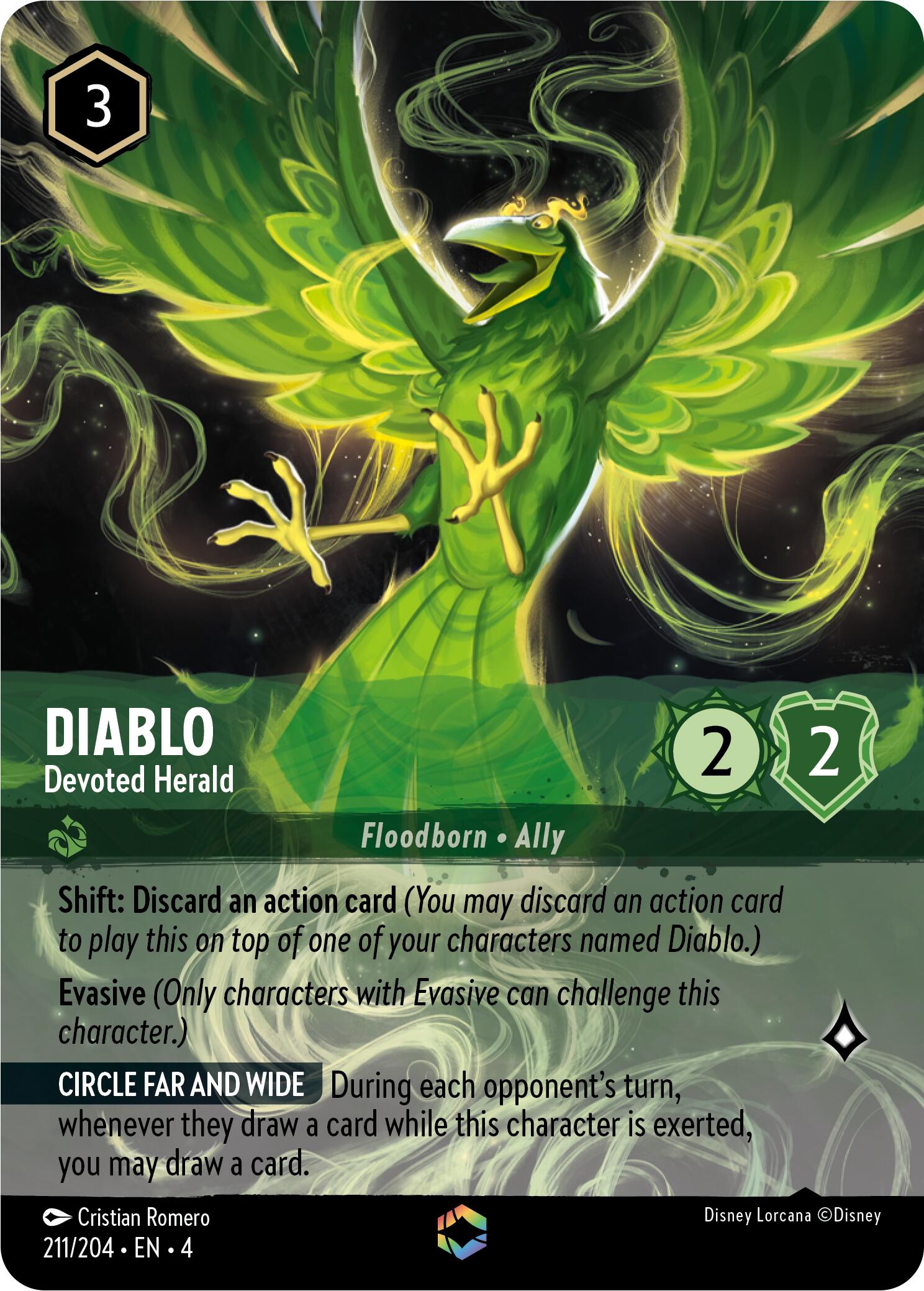 Diablo - Devoted Herald (Enchanted) (211/204) [Ursula's Return] | Odin's Place