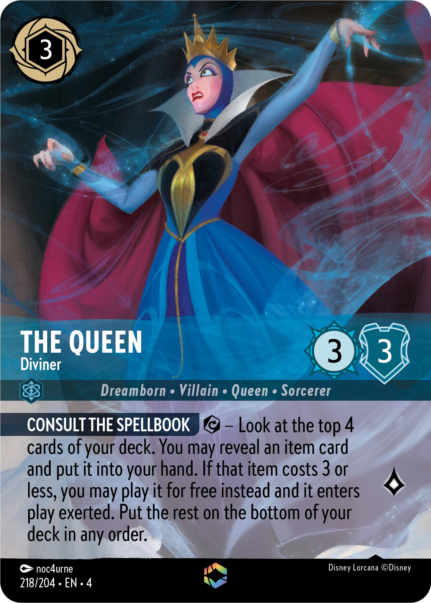 The Queen - Diviner (Enchanted) (218/204) [Ursula's Return] | Odin's Place