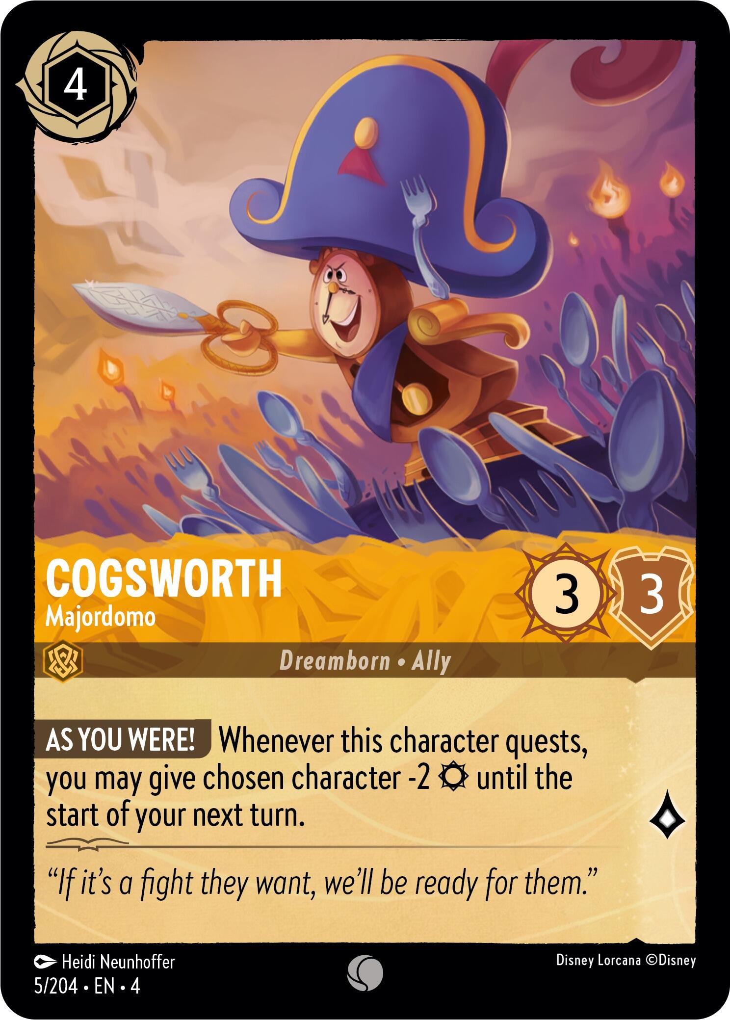 Cogsworth - Majordomo (5/204) [Ursula's Return] | Odin's Place