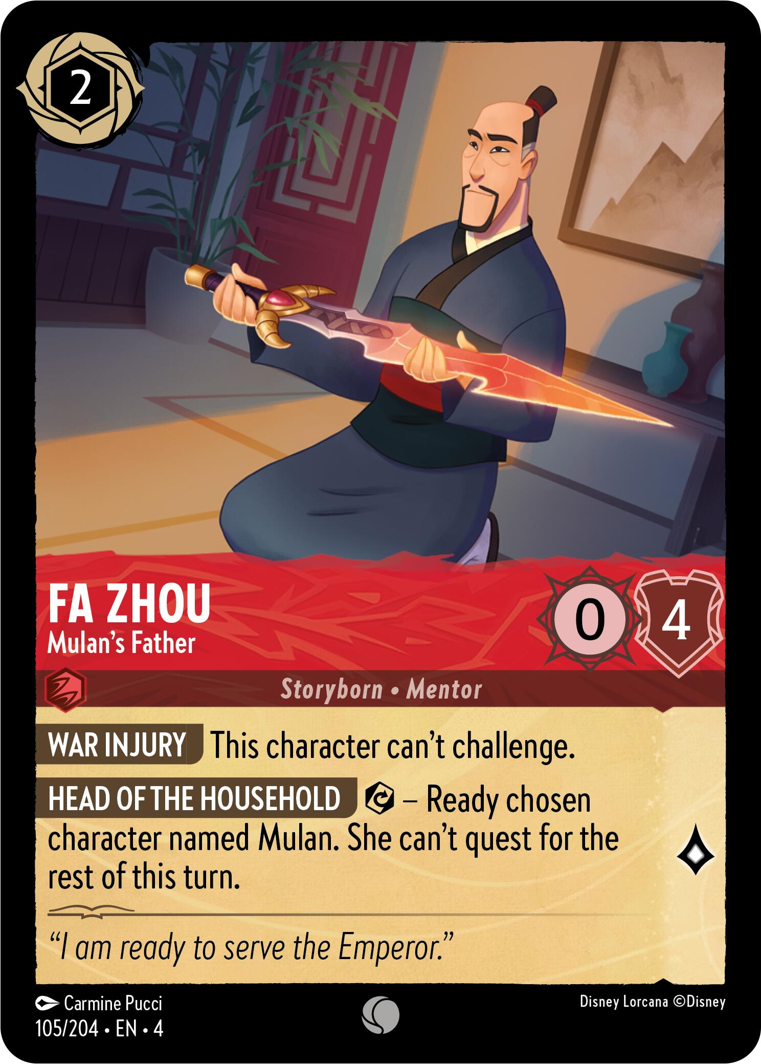 Fa Zhou - Mulan's Father (105/204) [Ursula's Return] | Odin's Place