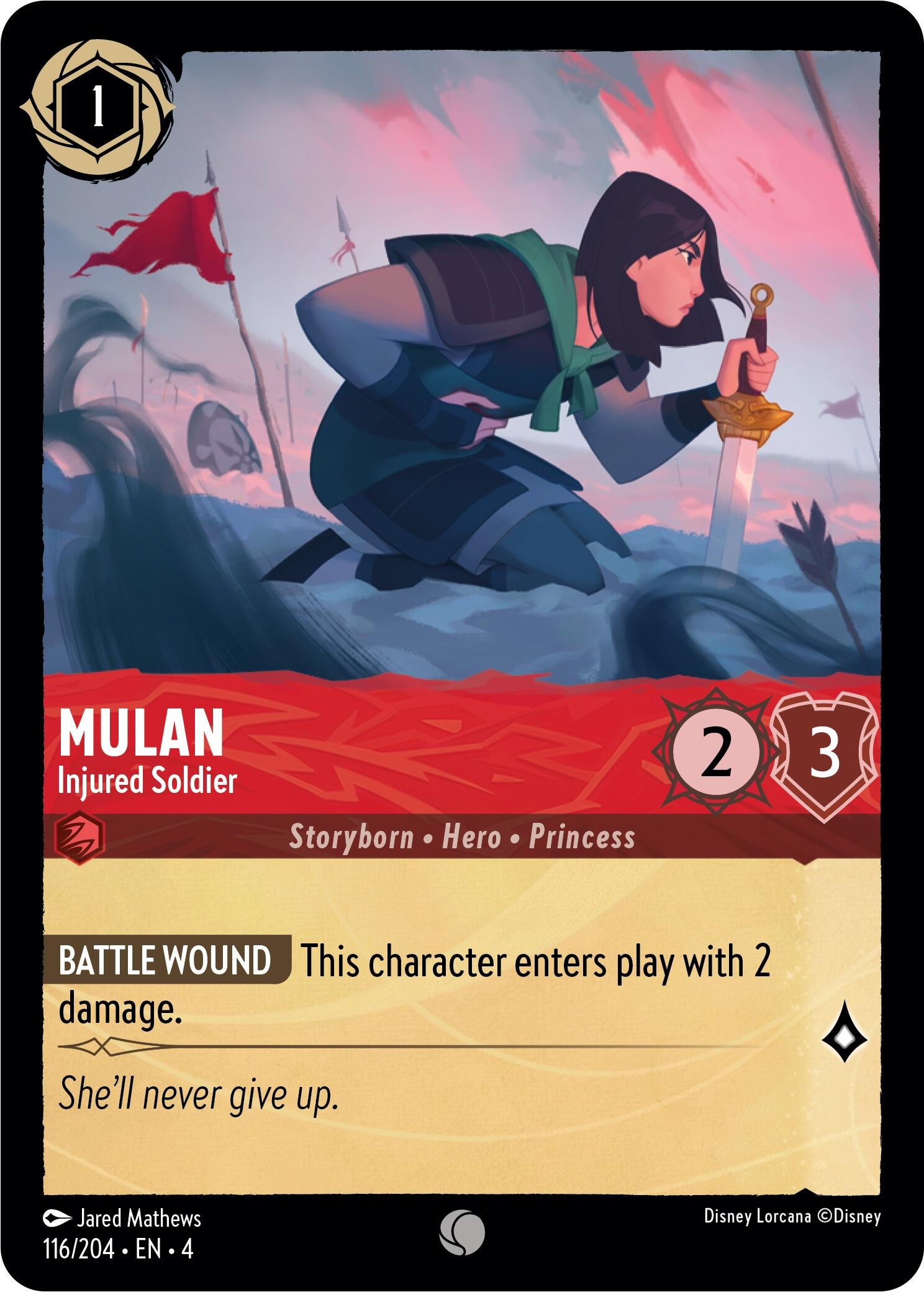 Mulan - Injured Soldier (116/204) [Ursula's Return] | Odin's Place