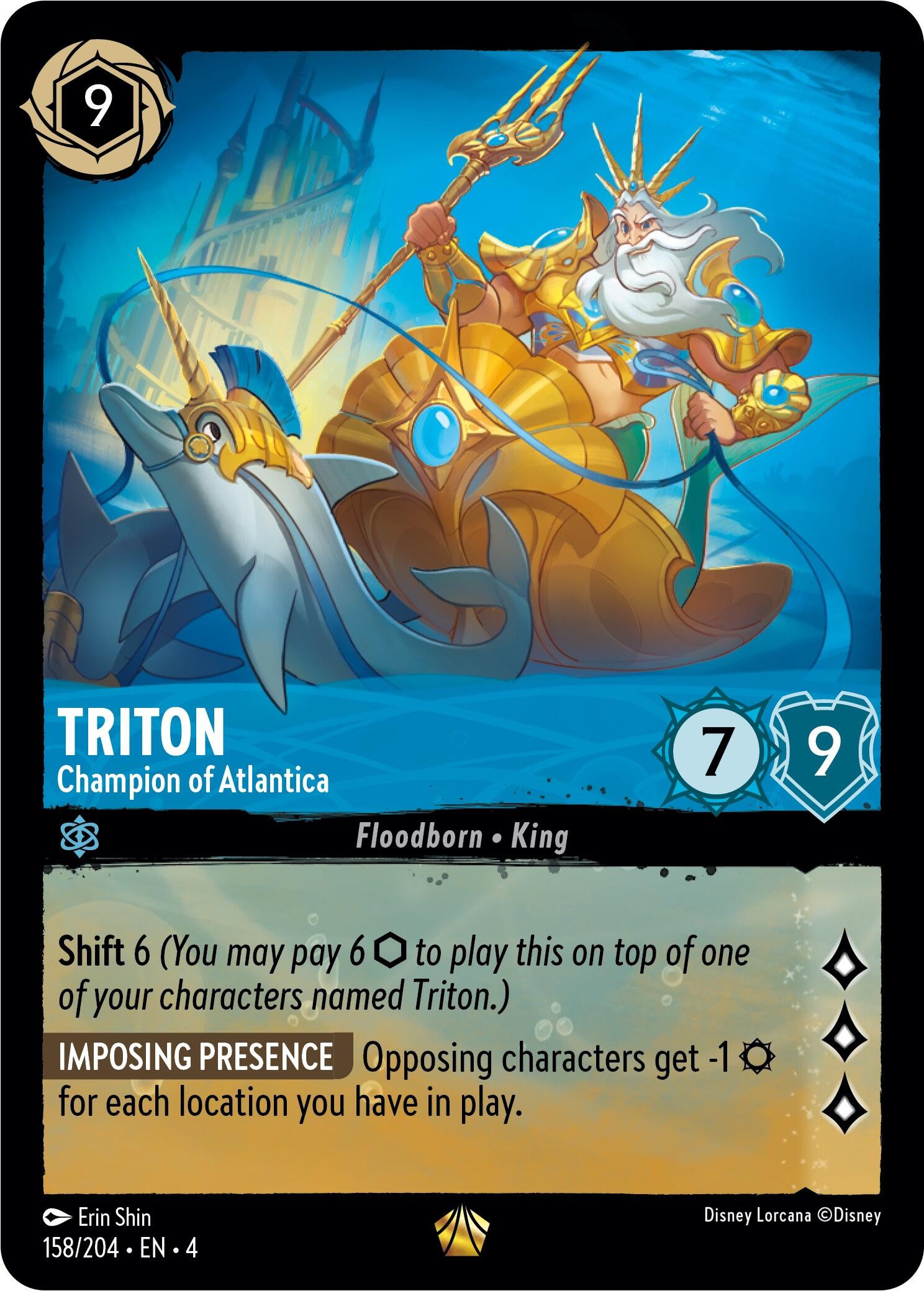 Triton - Champion of Atlantica (158/204) [Ursula's Return] | Odin's Place