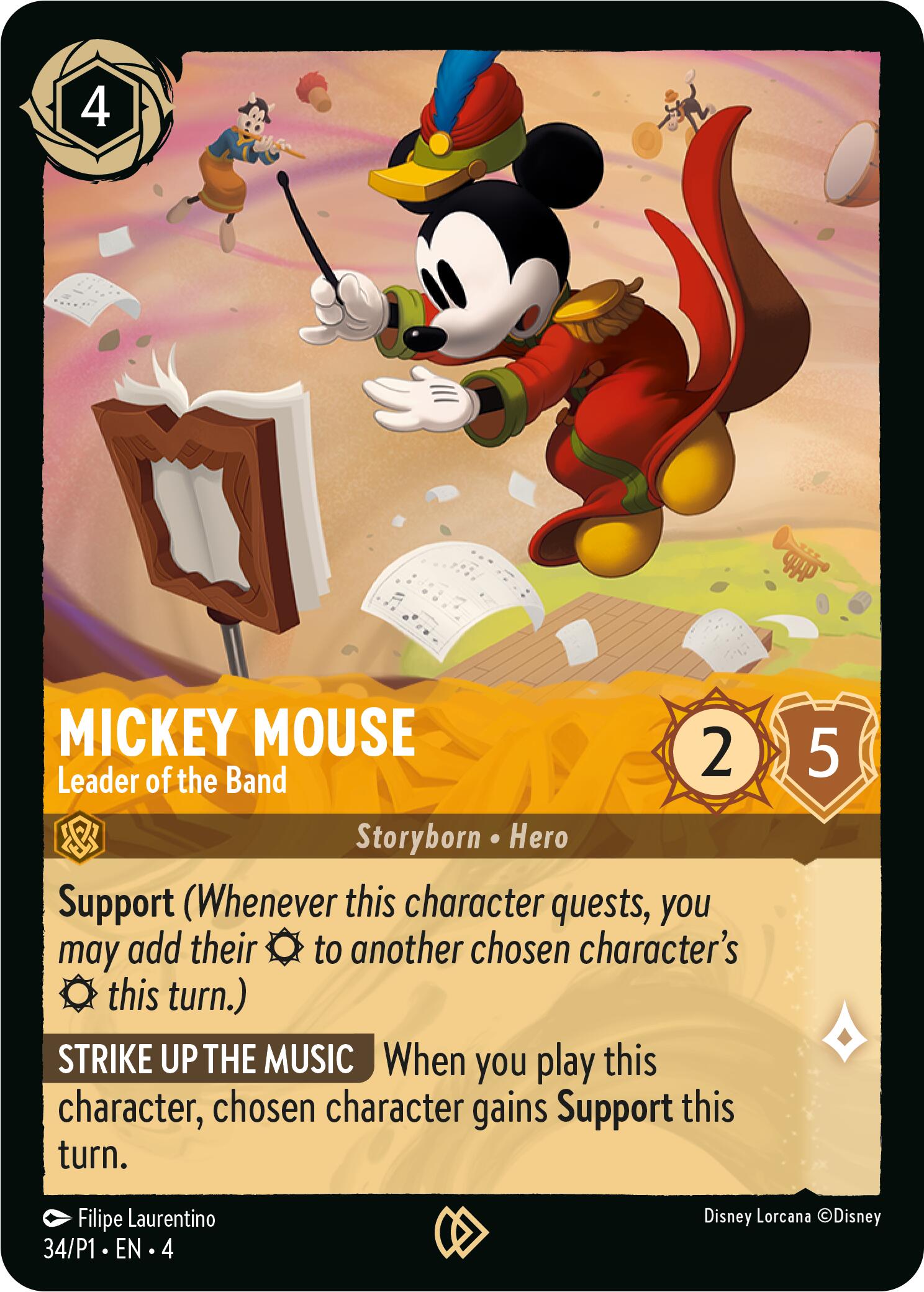 Mickey Mouse - Leader of the Band (34) [Promo Cards] | Odin's Place