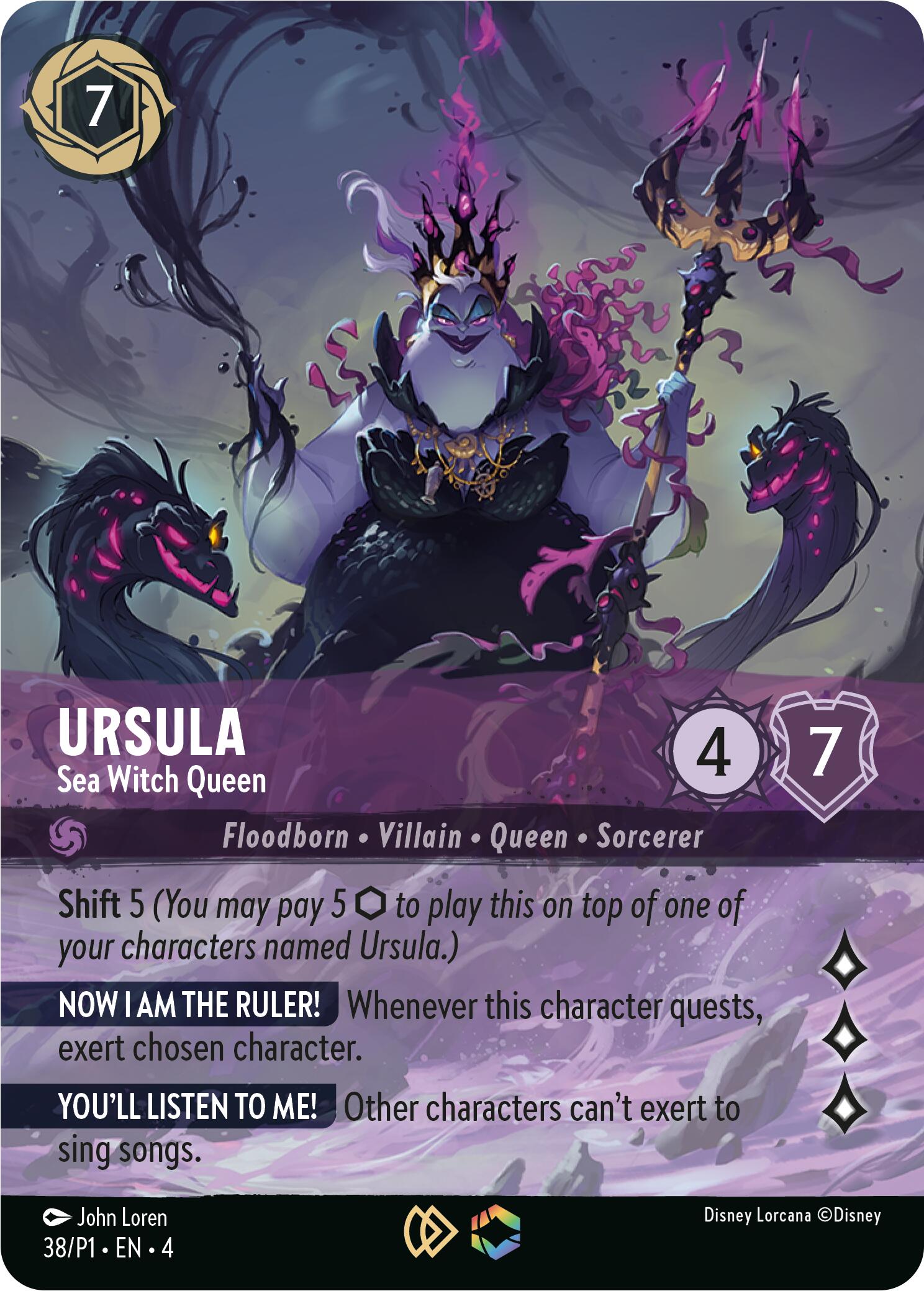 Ursula - Sea Witch Queen (Store Championship) (38) [Promo Cards] | Odin's Place