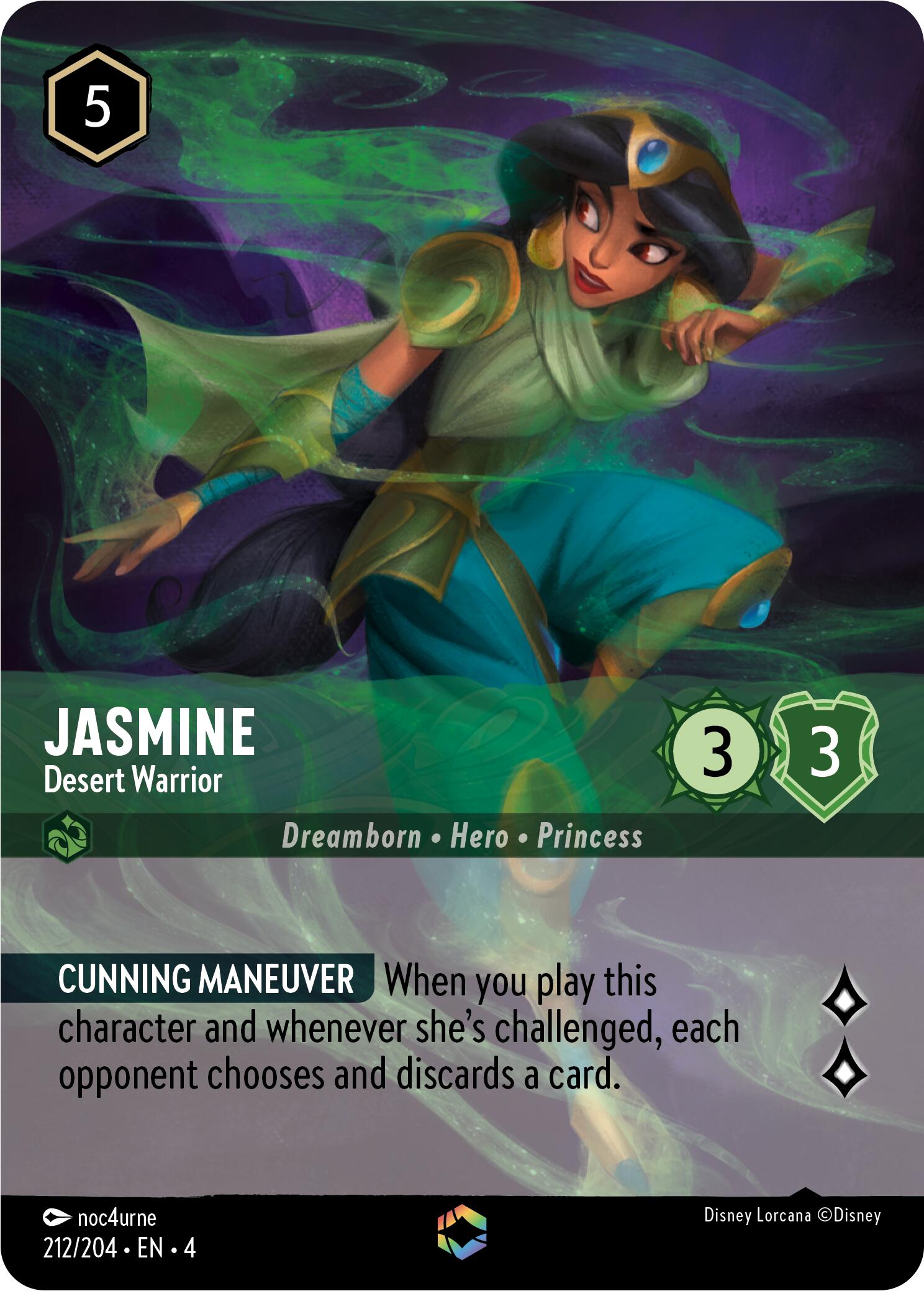 Jasmine - Desert Warrior (Enchanted) (212/204) [Ursula's Return] | Odin's Place