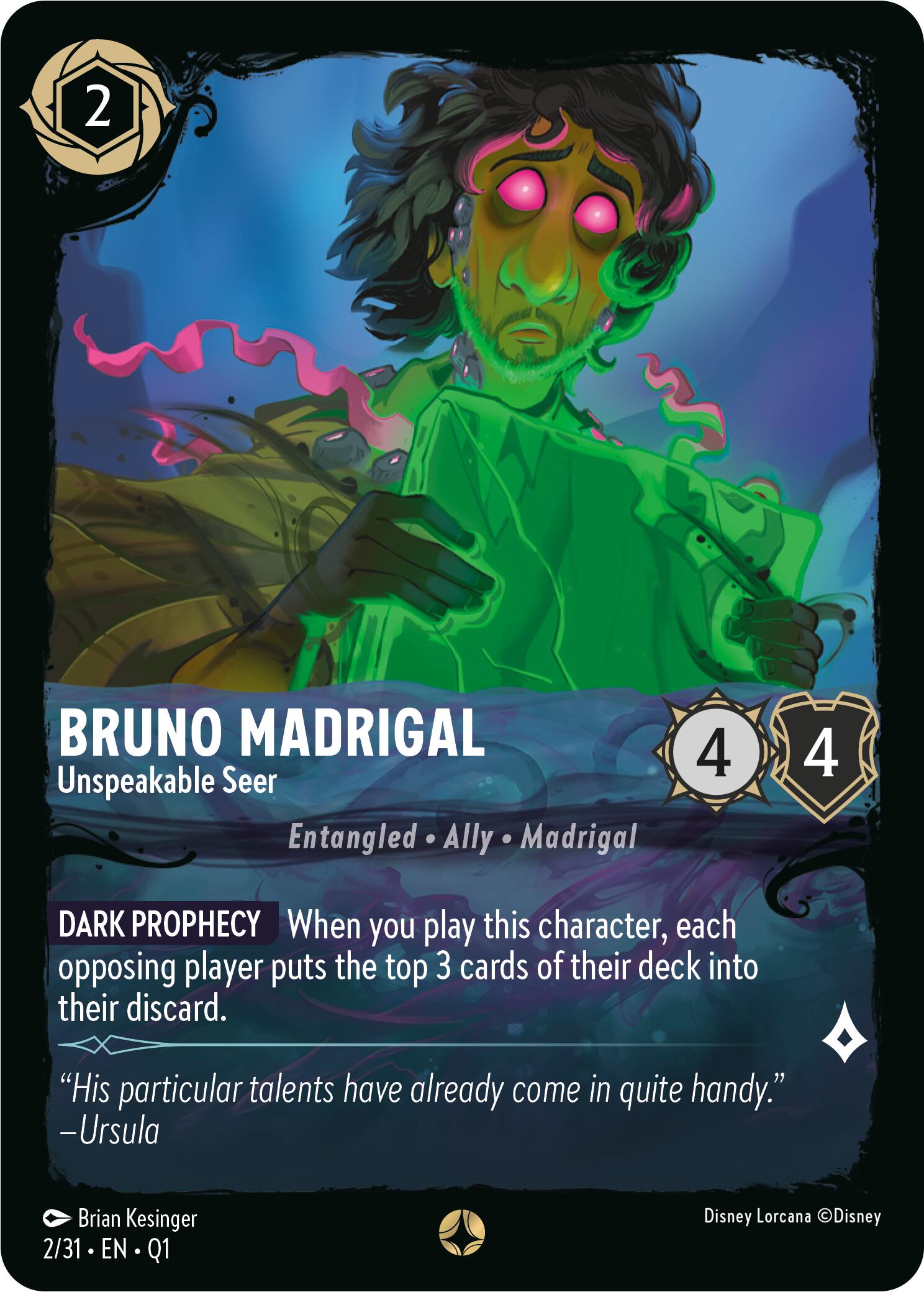 Bruno Madrigal - Unspeakable Seer (2/31) [Illumineer's Quest: Deep Trouble] | Odin's Place
