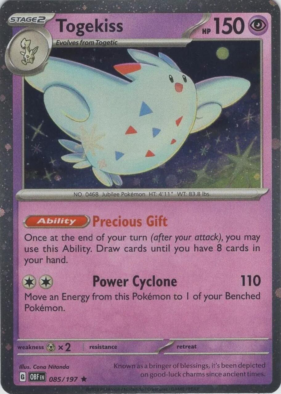 Togekiss (085/197) (Cosmos Holo) [Scarlet & Violet: Obsidian Flames] | Odin's Place