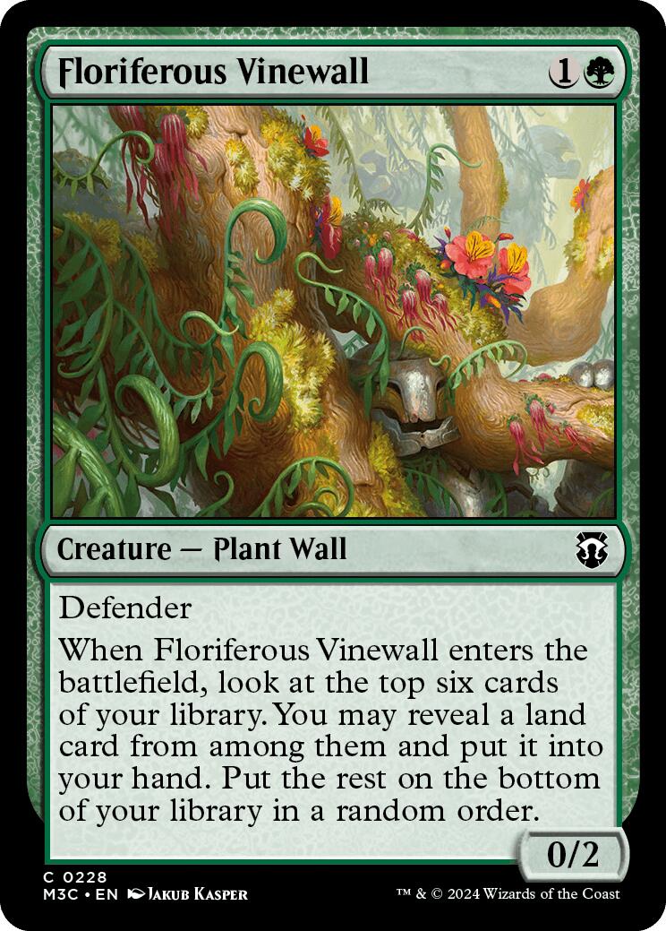 Floriferous Vinewall [Modern Horizons 3 Commander] | Odin's Place
