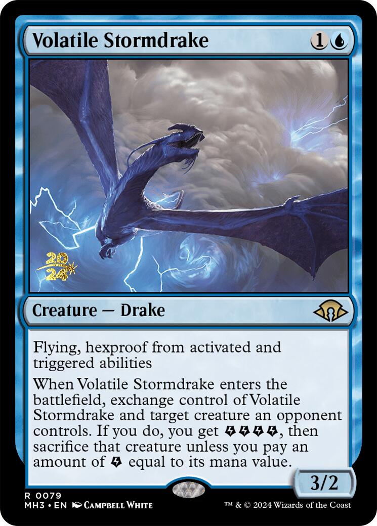 Volatile Stormdrake [Modern Horizons 3 Prerelease Promos] | Odin's Place