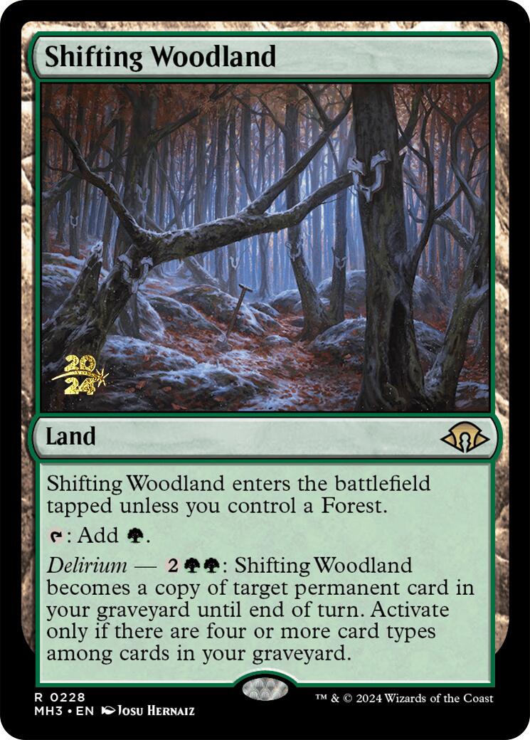 Shifting Woodland [Modern Horizons 3 Prerelease Promos] | Odin's Place