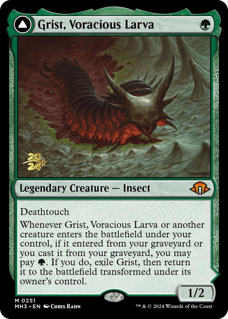 Grist, Voracious Larva [Modern Horizons 3 Prerelease Promos] | Odin's Place