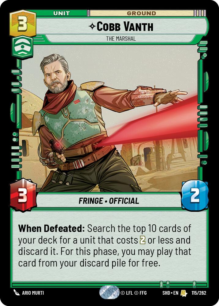 Cobb Vanth - The Marshal (115/262) (115/262) [Shadows of the Galaxy] | Odin's Place