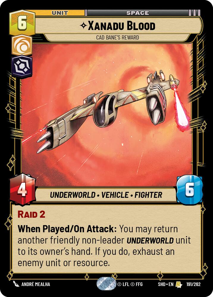 Xanadu Blood - Cad Bane's Reward (191/262) (191/262) [Shadows of the Galaxy] | Odin's Place