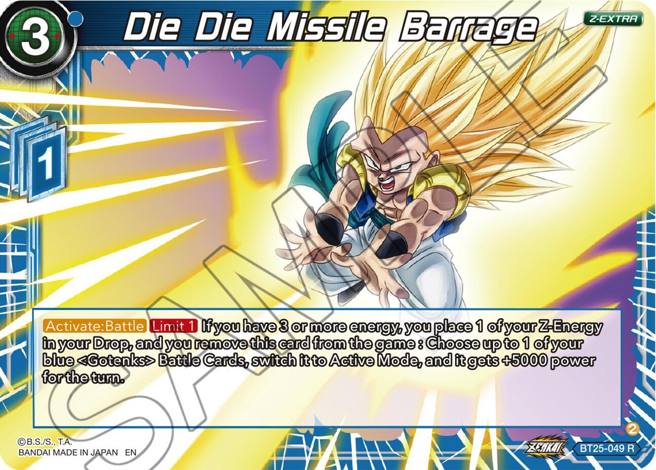Die Die Missile Barrage (BT25-049) [Legend of the Dragon Balls] | Odin's Place