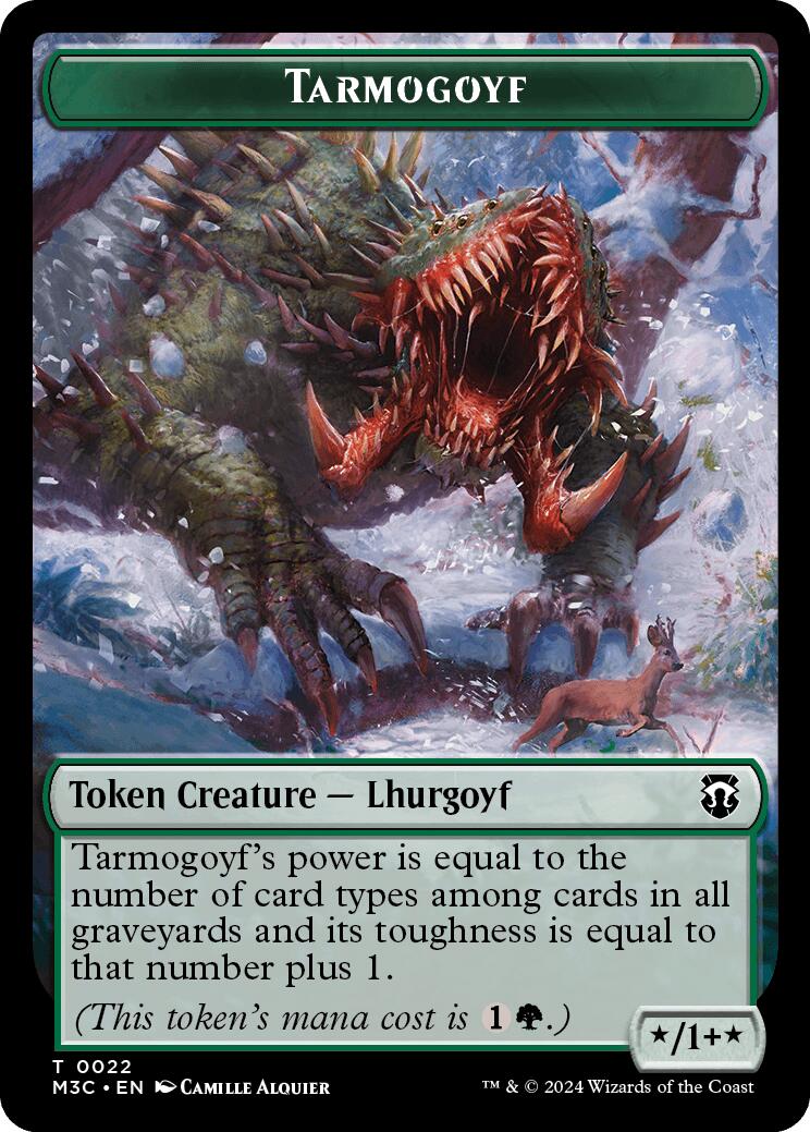 Tarmogoyf // Goblin Double-Sided Token [Modern Horizons 3 Commander Tokens] | Odin's Place