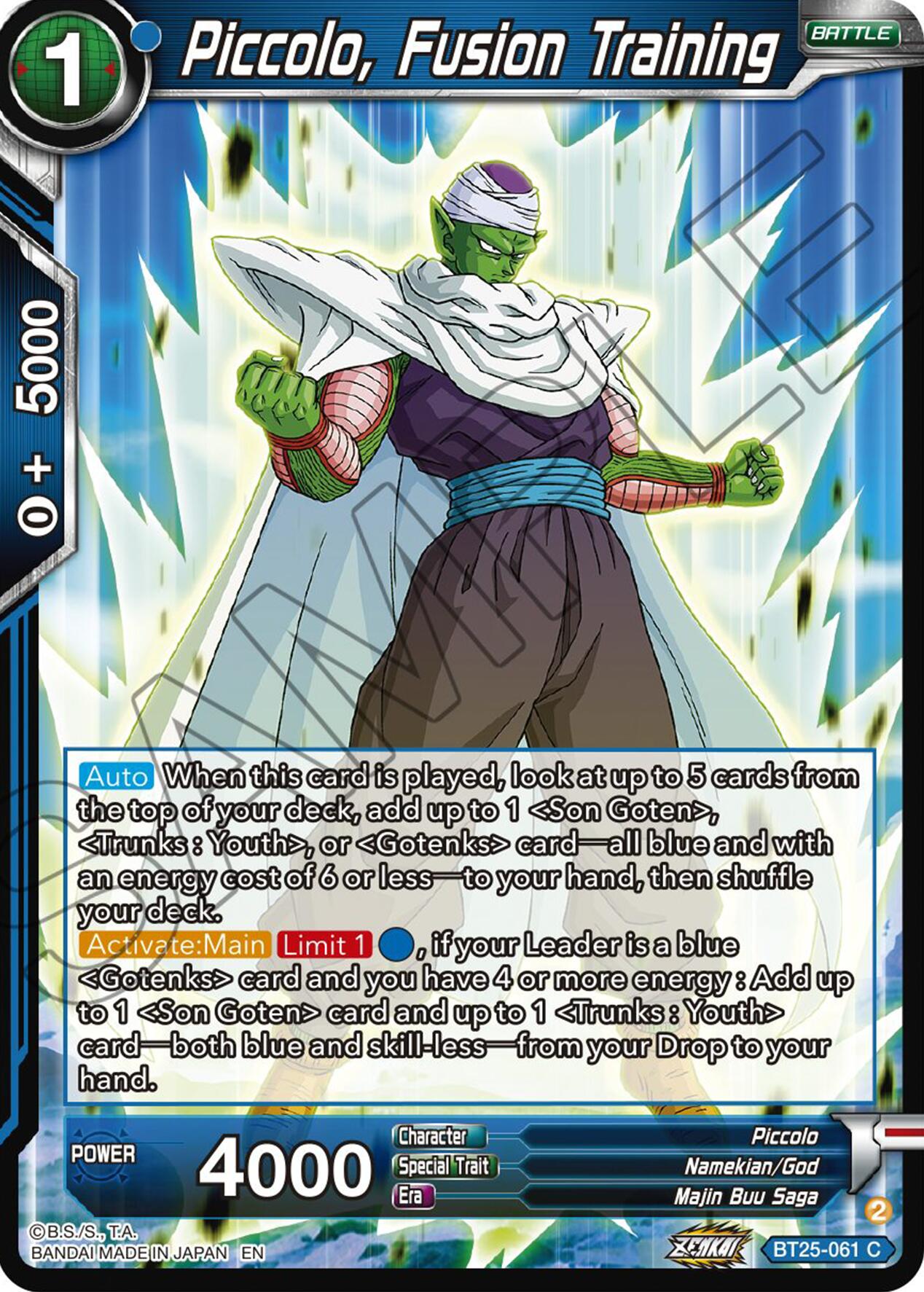 Piccolo, Fusion Training (BT25-061) [Legend of the Dragon Balls] | Odin's Place