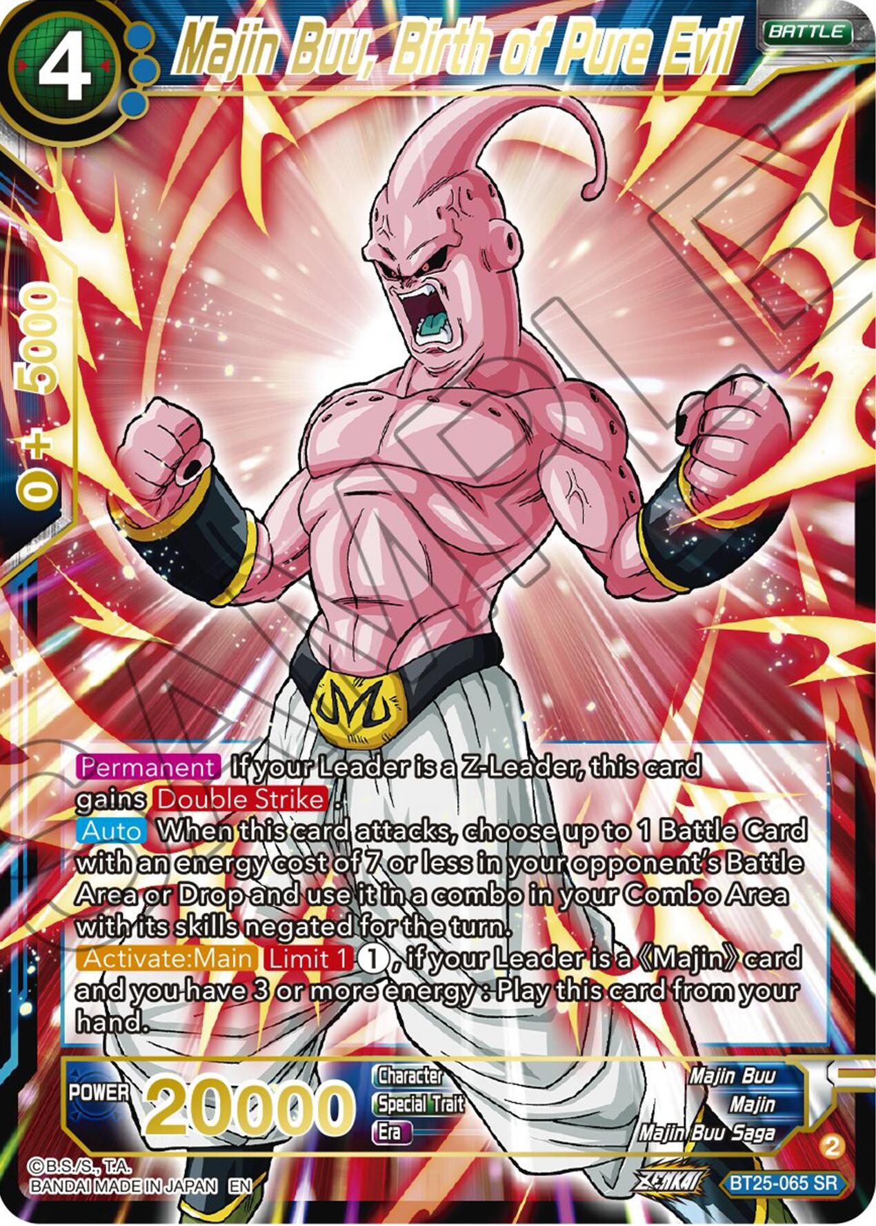 Majin Buu, Birth of Pure Evil (BT25-065) [Legend of the Dragon Balls] | Odin's Place