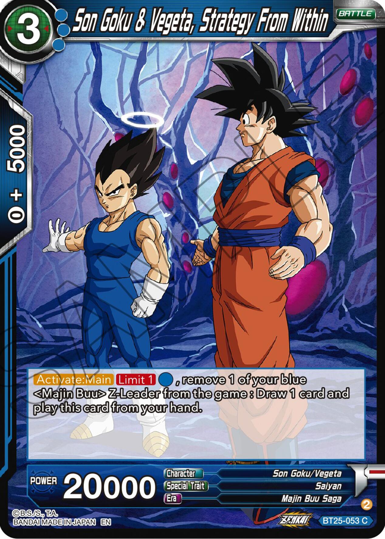 Son Goku & Vegeta, Strategy From Within (BT25-053) [Legend of the Dragon Balls] | Odin's Place