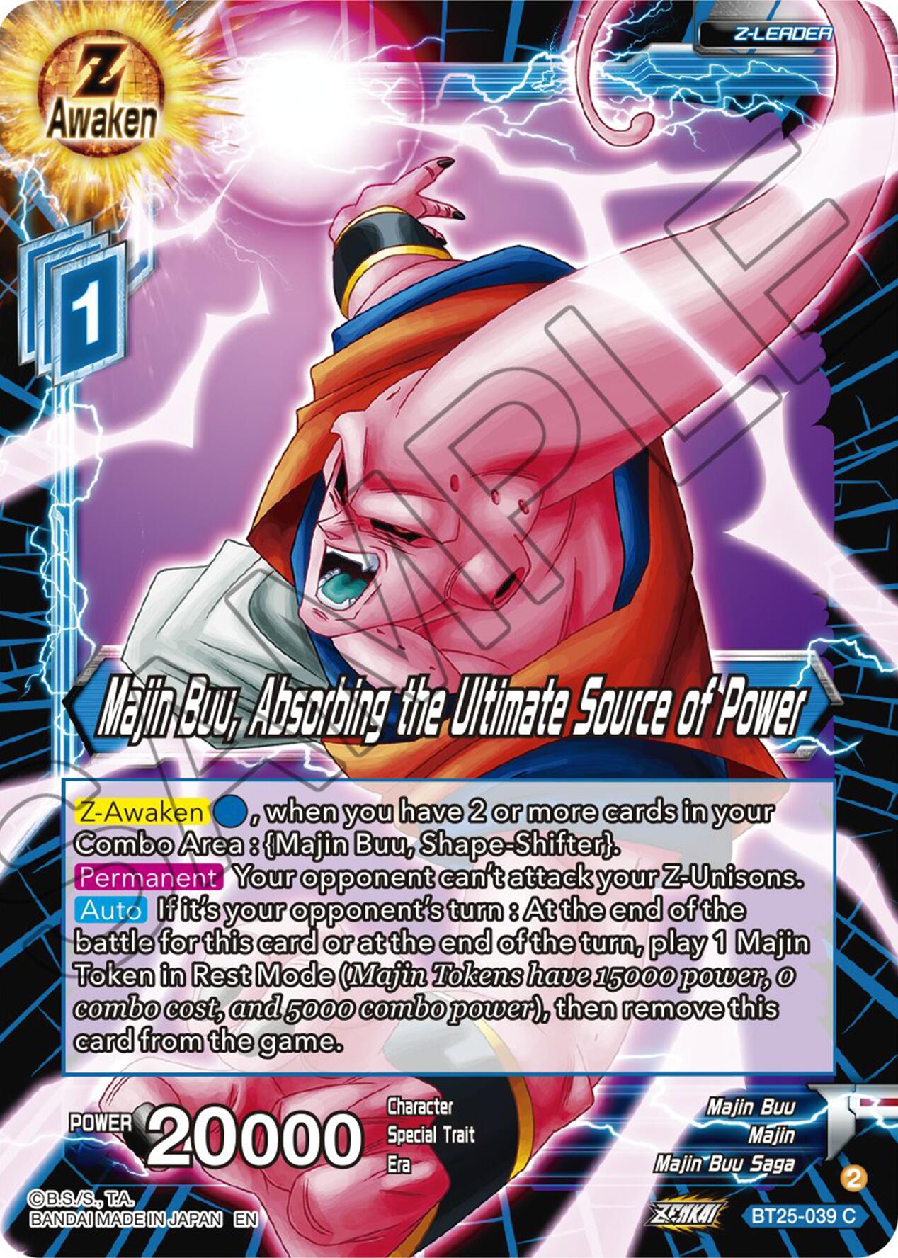 Majin Buu, Absorbing the Ultimate Source of Power (BT25-039) [Legend of the Dragon Balls] | Odin's Place