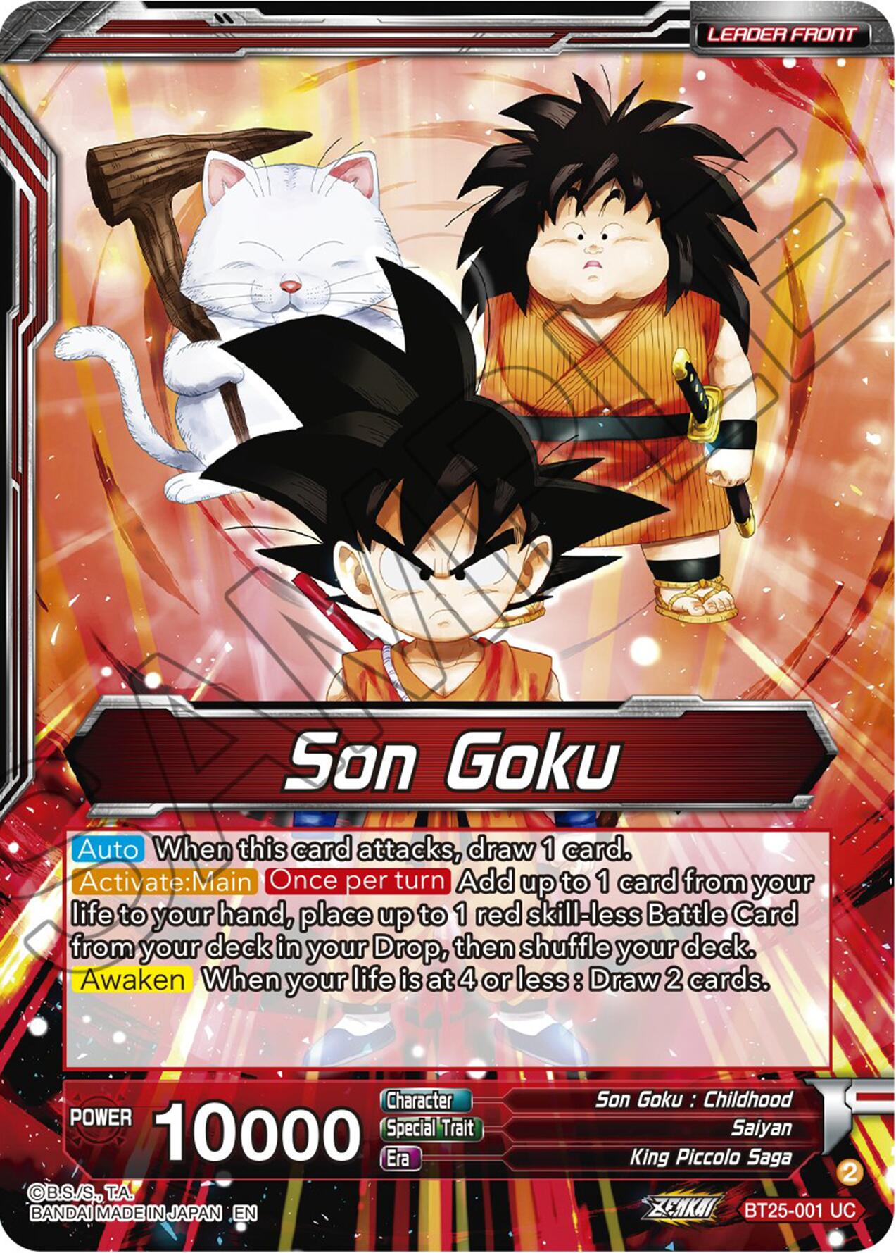 Son Goku // Son Goku, Face-Off With the Great Demon King (BT25-001) [Legend of the Dragon Balls] | Odin's Place