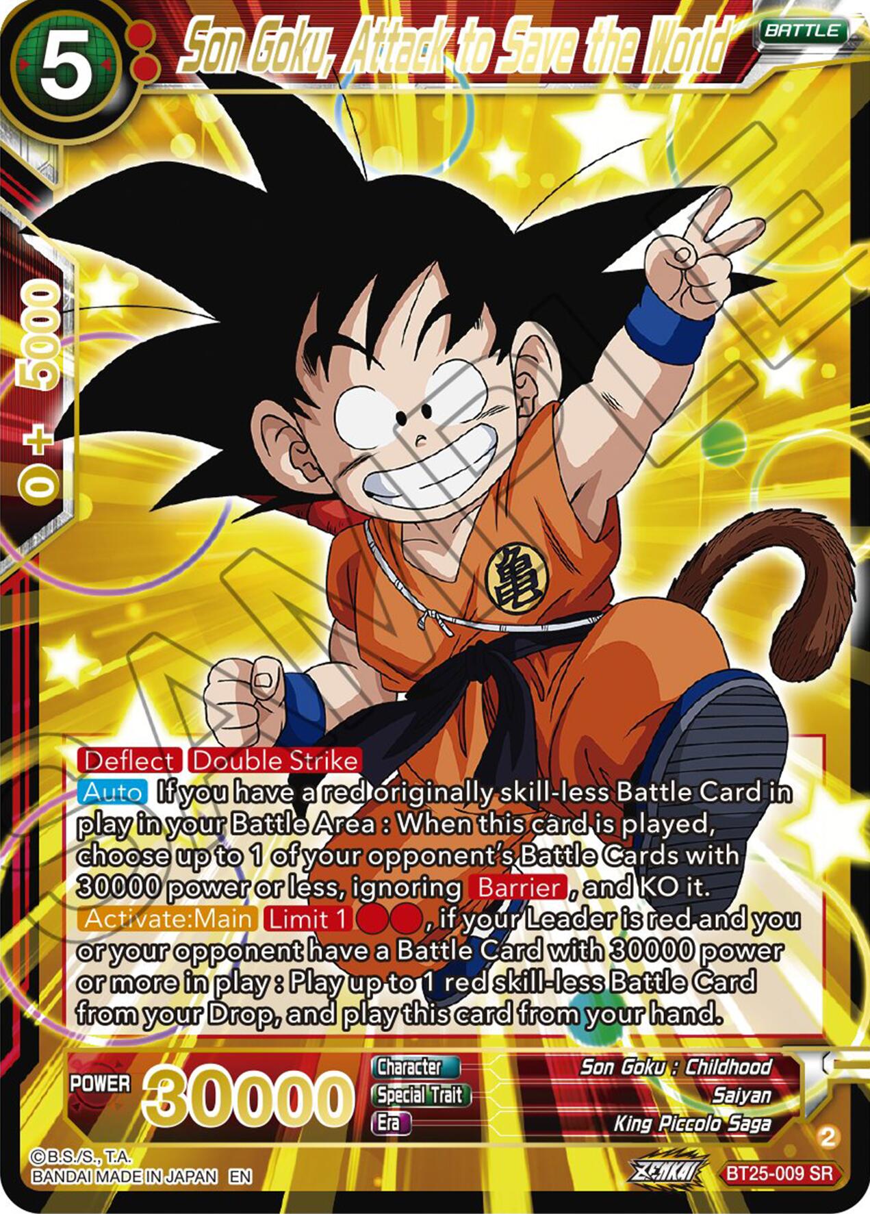 Son Goku, Attack to Save the World (BT25-009) [Legend of the Dragon Balls] | Odin's Place