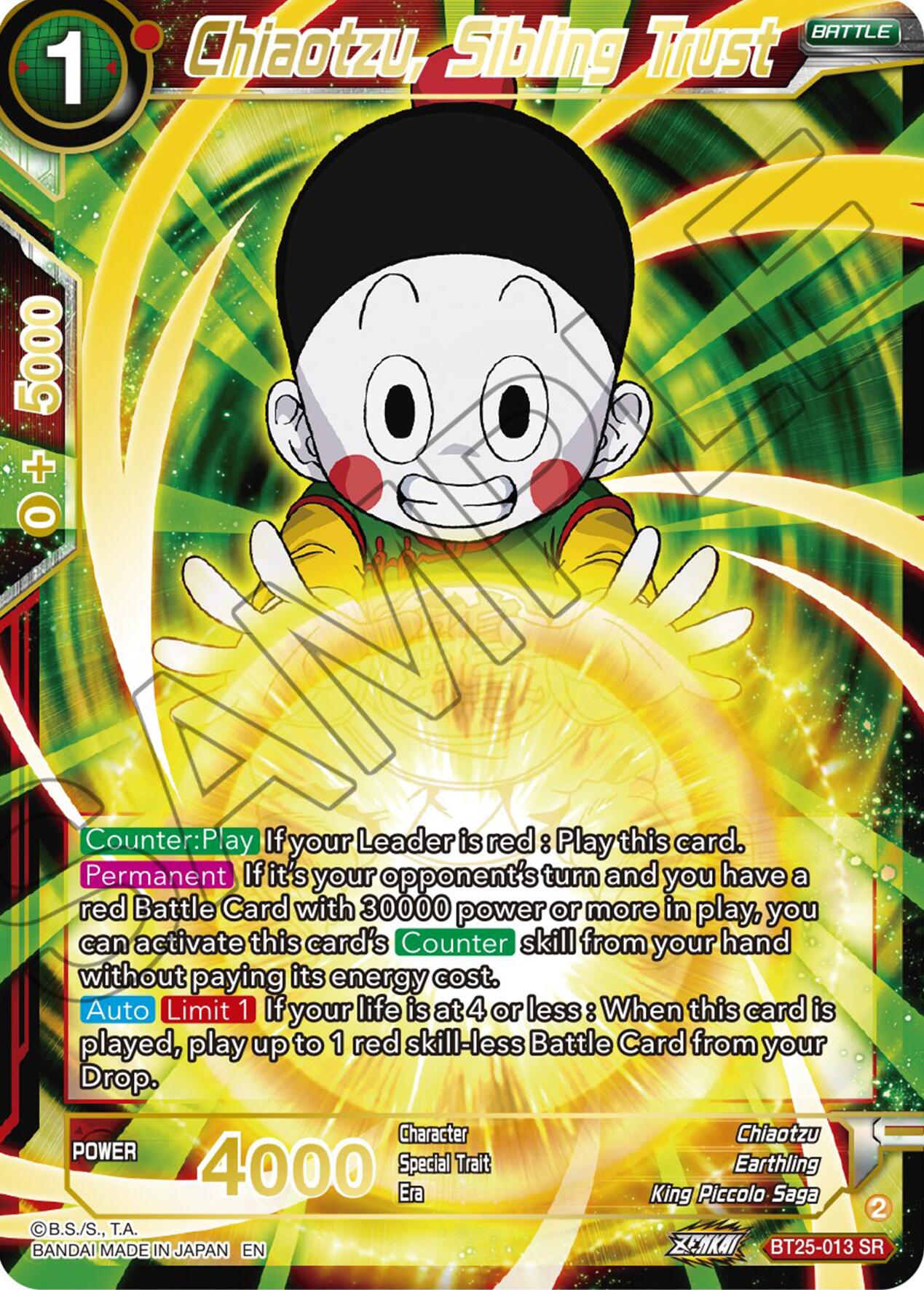 Chiaotzu, Sibling Trust (BT25-013) [Legend of the Dragon Balls] | Odin's Place