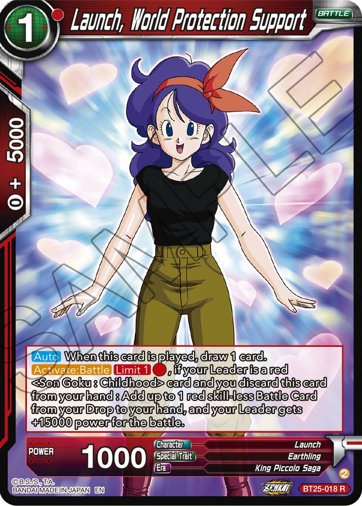 Launch, World Protection Support (BT25-018) [Legend of the Dragon Balls] | Odin's Place