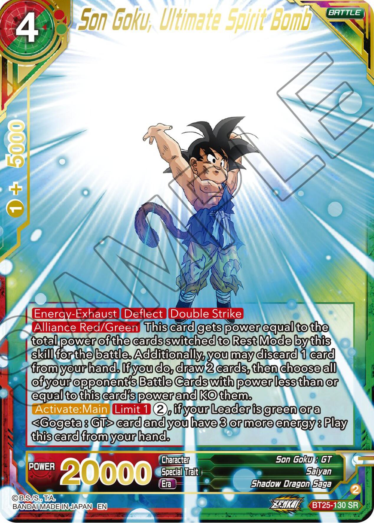 Son Goku, Ultimate Spirit Bomb (BT25-130 SR) [Legend of the Dragon Balls] | Odin's Place