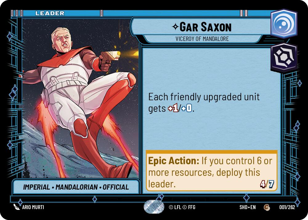 Gar Saxon - Viceroy of Mandalore (001/262) (001/262) [Shadows of the Galaxy] | Odin's Place