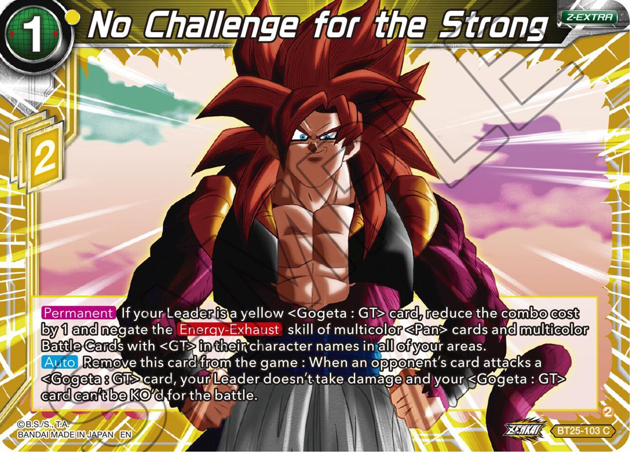 No Challenge for the Strong (BT25-103 C) [Legend of the Dragon Balls] | Odin's Place