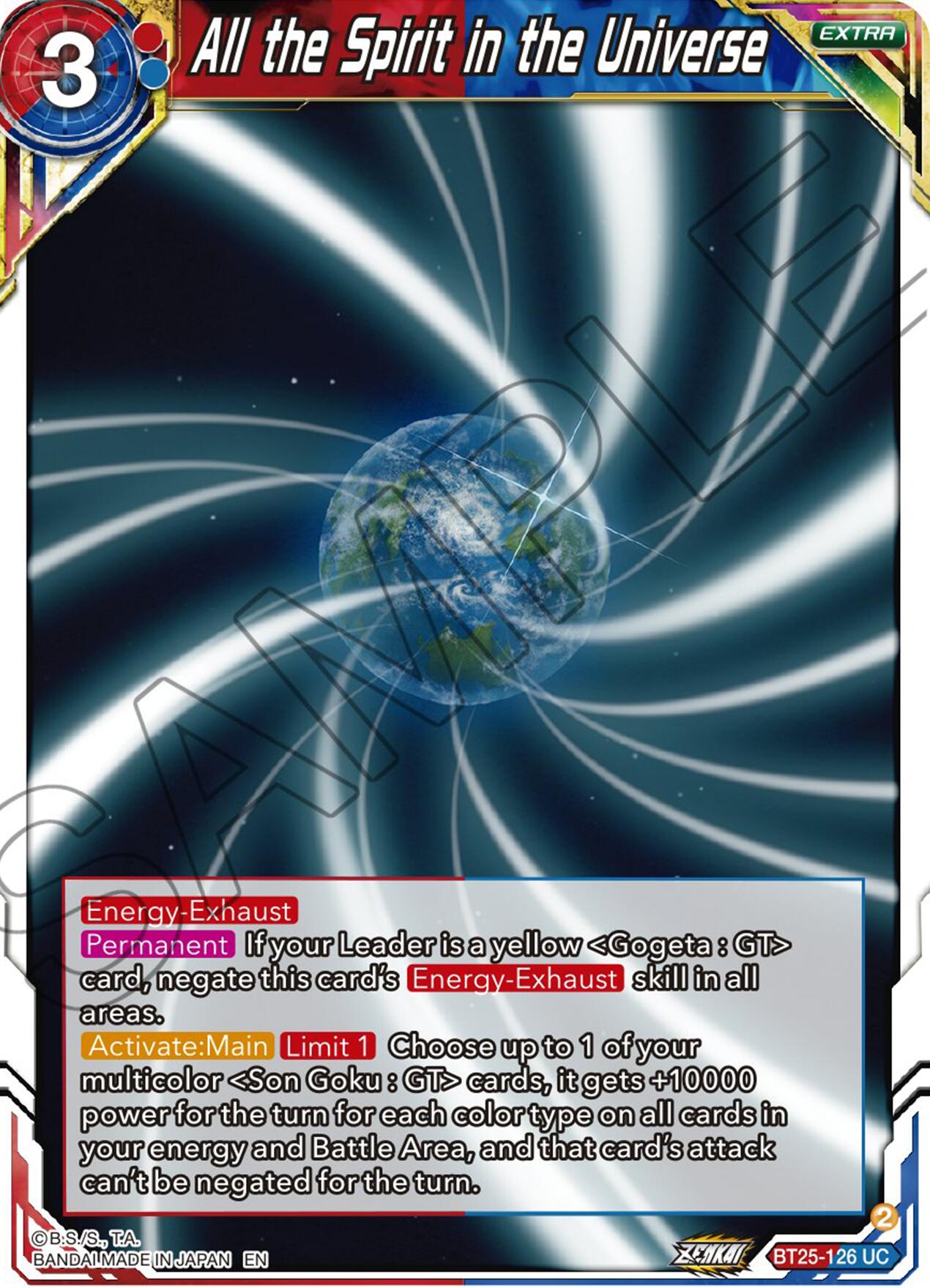 All the Spirit in the Universe (BT25-126) [Legend of the Dragon Balls] | Odin's Place