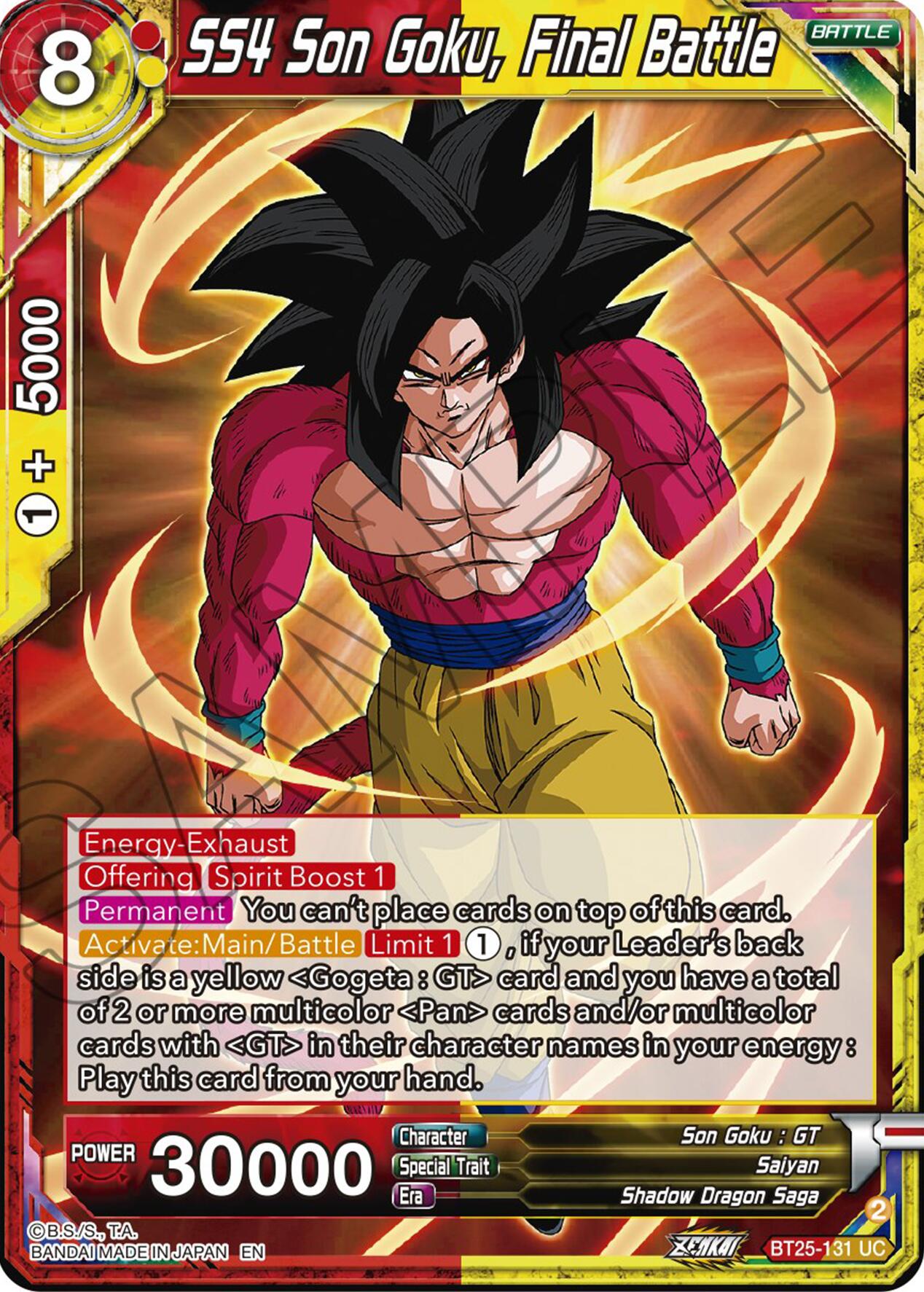 SS4 Son Goku, Final Battle (BT25-131) [Legend of the Dragon Balls] | Odin's Place